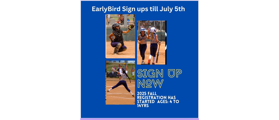 2025 Fall Ball REGISTRATION ...SIGN UP NOW!!!!