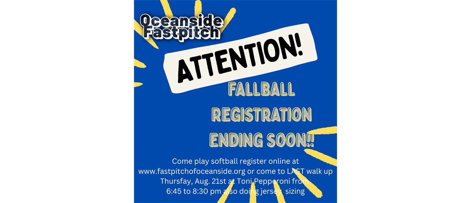 Walk up and Online Registration