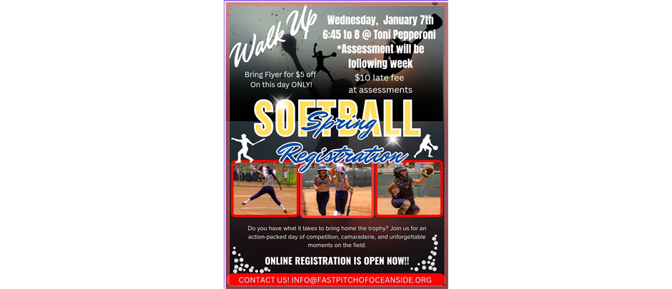 2nd  Walk Up Spring Registration 